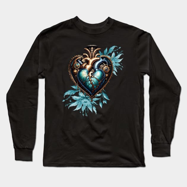 Wonderful elegant steampunk heart. Long Sleeve T-Shirt by Nicky2342